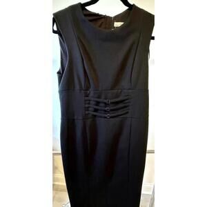 Zara Black Sleeveless Dress with Stylish Panels, Size XL